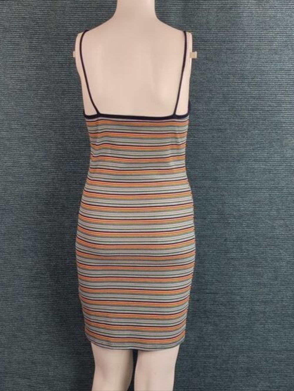 Publick Ribbed Striped Strappy Summer Mini-dress - Picture 6 of 9